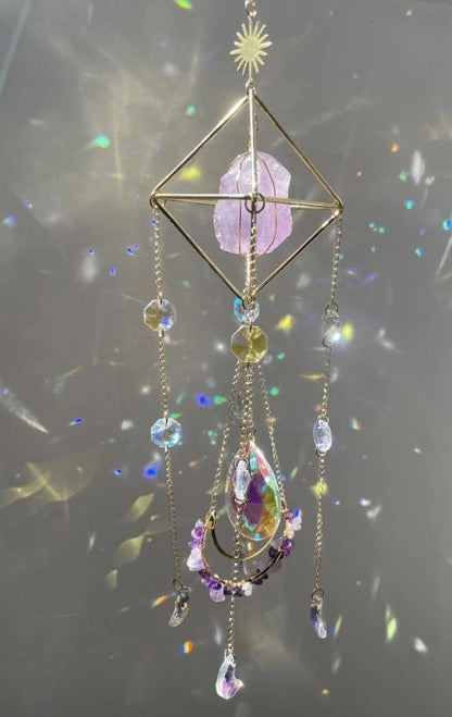 Crystal Sun Catcher Hanging Aurora Gem